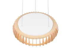 Trio Lighting riippuvalaisin Monte LED 60 cm valkoinen/puu