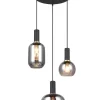 Trio Lighting riippuvalaisin Diva 3-os E27 mattamusta/kromat