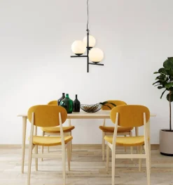 Trio Lighting riippuvalaisin Pure 3-os E14 mattamusta