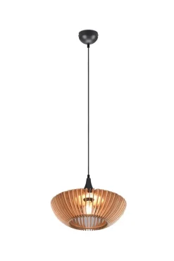 Trio Lighting riippuvalaisin Colino E27 puu/antrasiitti