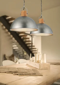 Trio Lighting riippuvalaisin Delhi E27 antiikkiteräs