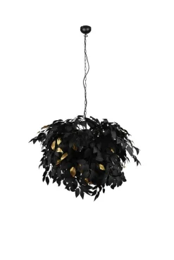 Trio Lighting riippuvalaisin Leavy 70 cm 4xE14 mattamusta