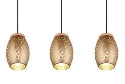 Trio Lighting riippuvalaisin Bidar 3-os E27 kahvinruskea