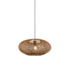 Trio Lighting riippuvalaisin Hedda E27 mattamusta/sisal