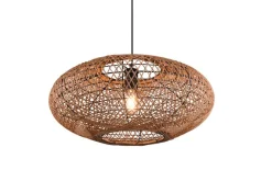 Trio Lighting riippuvalaisin Hedda E27 mattamusta/sisal