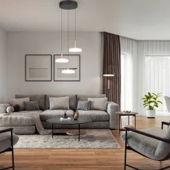 Trio Lighting riippuvalaisin Celeste LED 3-os kahvinruskea