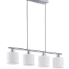 Trio Lighting riippuvalaisin Tommy 4xE14 harjattu teräs/valk