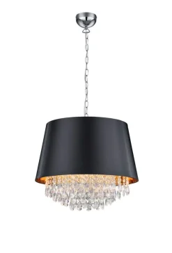 Trio Lighting riippuvalaisin Loreley 3xE14 musta/kulta