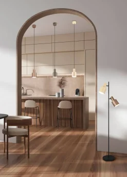 Trio Lighting riippuvalaisin Agudo 1-os E27 kellertävänruske