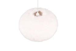 Trio Lighting riippuvalaisin Furry 50 cm E27 hiekanvalkoinen