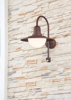 Trio Lighting seinävalaisin Norman E27 rustiikki liiketunnis