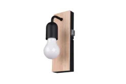 Trio Lighting seinävalaisin Arturo H2O 1-os E27 puu/mattamus