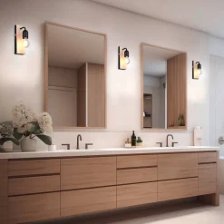 Trio Lighting seinävalaisin Arturo H2O 1-os E27 puu/mattamus