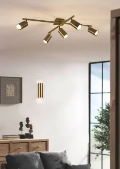 Trio Lighting seinävalaisin Marley 2xGU10 antiikkimessinki