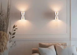 Trio Lighting seinävalaisin Coat 2xGU10 mattavalkoinen/kahvi