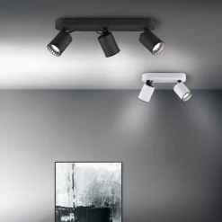 Trio Lighting spottivalaisin Pago 3-os GU10 mattamusta