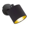 Trio Lighting spottivalaisin Tommy 1-os E14 mattamusta/kulta