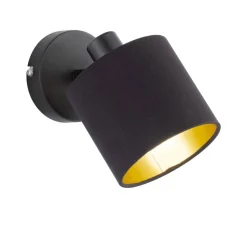 Trio Lighting spottivalaisin Tommy 1-os E14 mattamusta/kulta
