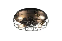 Trio Lighting tuuletinkattovalaisin Trondheim 4xE27 mattamus