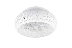 Trio Lighting tuuletinkattovalaisin Bidar 3xE27 mattavalkoin