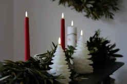 Uyuni LED kynttilä joulupuu 10x15 cm valkea smooth