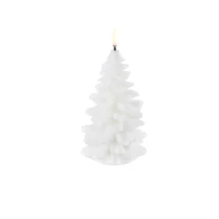 Uyuni LED kynttilä kuusi 11x18 cm valkea smooth