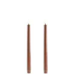 Uyuni LED kynttilä 2,3x25 cm caramel smooth 2 kpl