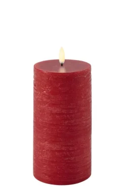 Uyuni LED pöytäkynttilä 7,8x15 cm carmine red rustiikki