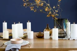 Uyuni LED pöytäkynttilä 7,8x20 cm valkea smooth