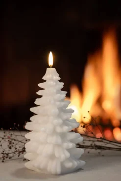 Uyuni LED-kynttilä kuusi 9x12 cm Nordic white Smooth