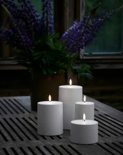 Uyuni LED-kynttilä ulkokäyttöön 7,8x17,8 cm White