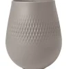 Villeroy&Boch Manufacture Collier vaasi 12x12x15 cm 1,1 L taupe carre