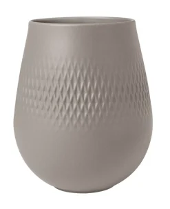 Villeroy&Boch Manufacture Collier vaasi 12x12x15 cm 1,1 L taupe carre