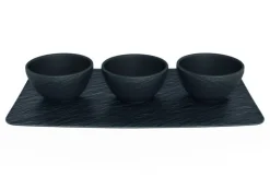 Villeroy&Boch Manufacture Rock Dippikulhosetti musta 4-os.