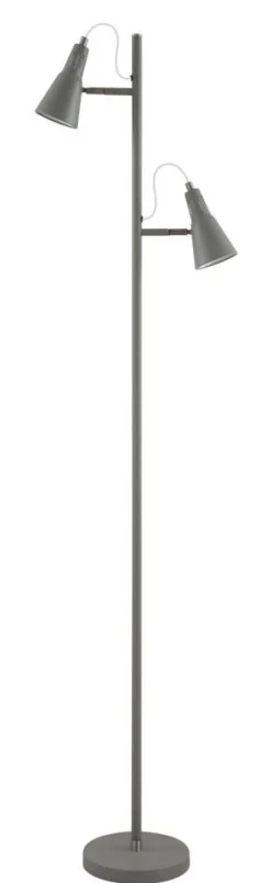 Virvatuli lattiavalaisin Solina 2-os. 155 cm mattaharmaa