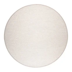 VM-Carpet Aho 72 beige, kapea pellavakantti Ø 133 cm