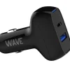Wave pikalataava autolaturi 18W musta