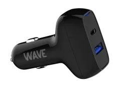 Wave pikalataava autolaturi 18W musta