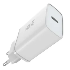 Wave verkkolaturi pikalataava 20 W Type-C latauspäällä valkoinen