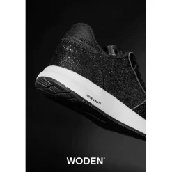 Woden sneakerit Nicoline Glitter Black