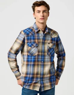 Wrangler paita 112371431 Western Indigo Shirt
