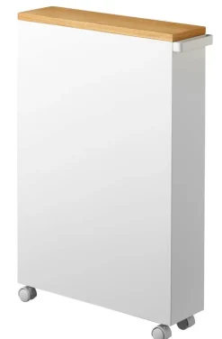 Yamazaki kapea hyllykkö pyörillä Tower valkoinen