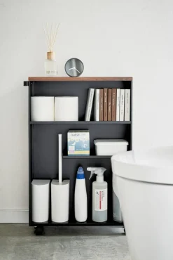 Yamazaki kapea hyllykkö pyörillä Tower musta