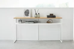 Yamazaki konsolipöytä Tower hyllyllä valkoinen
