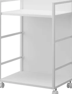 Yamazaki säilytysvaunu Tower 2 tasoa valkoinen