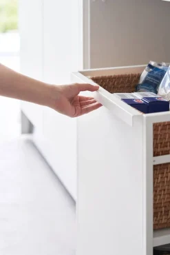 Yamazaki säilytysvaunu Tower 2 tasoa valkoinen