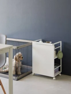 Yamazaki säilytysvaunu Tower 2 tasoa valkoinen